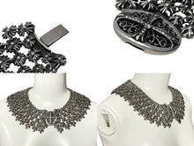 Load image into Gallery viewer, CHROME HEARTS クロムハーツ チェーンメイルオーバルクロスパヴェダイヤ ネックレス オーダー品 487.7g シルバー 美品 中古 4c068946