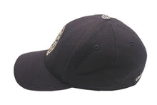 Load image into Gallery viewer, CHROME HEARTS クロムハーツ キャップ ホースシュー クロスボール CHプラス スクロールラベル 刺繍 ブラック コットン シルバー925 良品 中古 4c069096
