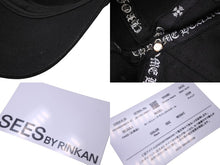 Load image into Gallery viewer, CHROME HEARTS クロムハーツ キャップ ホースシュー クロスボール CHプラス スクロールラベル 刺繍 ブラック コットン シルバー925 良品 中古 4c069096