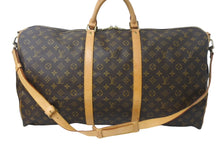 Load image into Gallery viewer, LOUIS VUITTON ルイ ヴィトン キーポルバンドリエール 60 ボストンバッグ M41412 モノグラム ブラウン PVC ヌメ革 レザー 美品 中古 4c069182