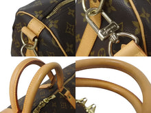 Load image into Gallery viewer, LOUIS VUITTON ルイ ヴィトン キーポルバンドリエール 60 ボストンバッグ M41412 モノグラム ブラウン PVC ヌメ革 レザー 美品 中古 4c069182