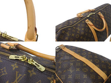Load image into Gallery viewer, LOUIS VUITTON ルイ ヴィトン キーポルバンドリエール 60 ボストンバッグ M41412 モノグラム ブラウン PVC ヌメ革 レザー 美品 中古 4c069182