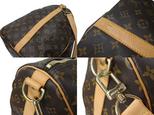 Load image into Gallery viewer, LOUIS VUITTON ルイ ヴィトン キーポル60 ボストンバッグ M41422 モノグラム ブラウン PVC ヌメ革 レザー 美品 中古 4c069186