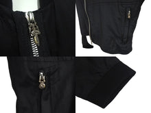 Load image into Gallery viewer, CHROME HEARTS クロムハーツ ナイロンジャケット ダガージップ 2225-304-6280 ブラック シルバー金具 サイズS 美品 中古 4c069332
