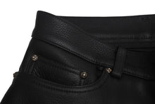 Load image into Gallery viewer, 新品未使用 Chrome hearts クロムハーツ レザーパンツ ブラック レザーパッチ シルバー925 サイズ30 中古 4c069356