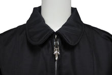 Load image into Gallery viewer, 極美品 Chrome hearts クロムハーツ ナイロン ジャケット ブラック レザーパッチ シルバー925 サイズS 中古 4c069357