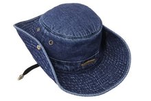 Load image into Gallery viewer, 新品同様 CHROME HEARTS クロムハーツ 24-25AW クランク ベイト フィッシング デニム ハット ブルー コットン ナイロン サイズM 中古 4c069730