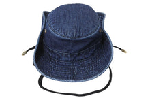 Load image into Gallery viewer, 新品同様 CHROME HEARTS クロムハーツ 24-25AW クランク ベイト フィッシング デニム ハット ブルー コットン ナイロン サイズM 中古 4c069730