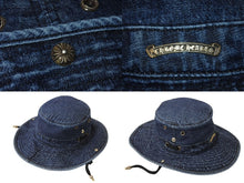 Load image into Gallery viewer, 新品同様 CHROME HEARTS クロムハーツ 24-25AW クランク ベイト フィッシング デニム ハット ブルー コットン ナイロン サイズM 中古 4c069730