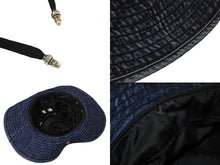 Load image into Gallery viewer, 新品同様 CHROME HEARTS クロムハーツ 24-25AW クランク ベイト フィッシング デニム ハット ブルー コットン ナイロン サイズM 中古 4c069730