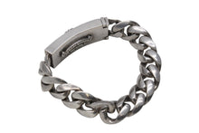 Load image into Gallery viewer, CHROME HEARTS クロムハーツ フローラルクロス IDブレスレット クラシックチェーン 重量約126.0g 腕周り約21cm 13リンク 美品 中古 4c069734