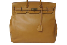 Load image into Gallery viewer, HERMES エルメス Haut a Courroies オータクロア45 ハンドバッグ アルデンヌ ナチュラル ブロンズ金具 □B刻印 美品 中古 4c076209