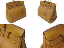 Load image into Gallery viewer, HERMES エルメス Haut a Courroies オータクロア45 ハンドバッグ アルデンヌ ナチュラル ブロンズ金具 □B刻印 美品 中古 4c076209