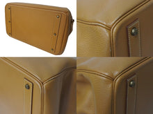 Load image into Gallery viewer, HERMES エルメス Haut a Courroies オータクロア45 ハンドバッグ アルデンヌ ナチュラル ブロンズ金具 □B刻印 美品 中古 4c076209