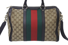 Load image into Gallery viewer, GUCCI グッチ ボストンバッグ ハンドバッグ シェリーライン 247205 525040 GGキャンバス ベージュ ゴールド金具 美品 中古 4c076270