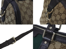 Load image into Gallery viewer, GUCCI グッチ ボストンバッグ ハンドバッグ シェリーライン 247205 525040 GGキャンバス ベージュ ゴールド金具 美品 中古 4c076270