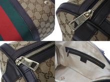 Load image into Gallery viewer, GUCCI グッチ ボストンバッグ ハンドバッグ シェリーライン 247205 525040 GGキャンバス ベージュ ゴールド金具 美品 中古 4c076270