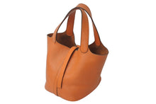 Load image into Gallery viewer, HERMES エルメス PICOTIN LOCK PM ピコタンロック PM ハンドバッグ □H刻 トリヨンクレマンス オレンジ シルバー金具 美品 中古 4c076325
