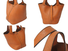 Load image into Gallery viewer, HERMES エルメス PICOTIN LOCK PM ピコタンロック PM ハンドバッグ □H刻 トリヨンクレマンス オレンジ シルバー金具 美品 中古 4c076325