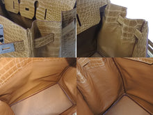 Load image into Gallery viewer, 新品同様 HERMES エルメス ハンドバッグ オータクロア50 ベージュロゼ シルバー金具 ◻︎Q刻印 中古 4c076384