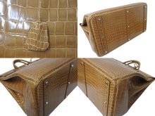 Load image into Gallery viewer, 新品同様 HERMES エルメス ハンドバッグ オータクロア50 ベージュロゼ シルバー金具 ◻︎Q刻印 中古 4c076384