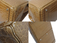 Load image into Gallery viewer, 新品同様 HERMES エルメス ハンドバッグ オータクロア50 ベージュロゼ シルバー金具 ◻︎Q刻印 中古 4c076384