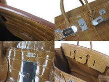 Load image into Gallery viewer, 新品同様 HERMES エルメス ハンドバッグ オータクロア50 ベージュロゼ シルバー金具 ◻︎Q刻印 中古 4c076384