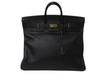 Load image into Gallery viewer, HERMES エルメス ハンドバッグ オータクロア50 ブラック アルデンヌ ブロンズ金具 ○X刻印 中古 4c076580