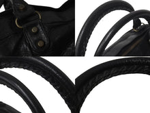 Load image into Gallery viewer, BALENCIAGA バレンシアガ シティ 2WAYハンドバッグ ワンショルダーバッグ 103208 ブラック レザー アンティークゴールド 美品 中古 4c076640