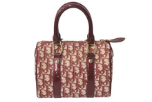 Load image into Gallery viewer, Christian Dior クリスチャンディオール トロッター ミニハンドバッグ PZ0052 レッド ロゴ 鞄 ゴールド 美品 中古 4c075976