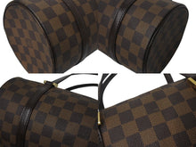 Load image into Gallery viewer, LOUIS VUITTON ルイヴィトン パピヨンPM 26 ハンドバック ダミエ N51304 筒型 ドラム型 エベヌ ブラウン 美品 中古 4c076008