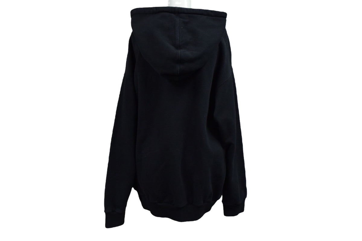 Embroidered cotton jersey hooded sweatshirt in navy | GUCCI® US