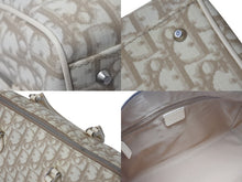 Load image into Gallery viewer, Christian Dior クリスチャンディオール エンブロイダリー トロッター ハンドバッグ ベージュ コーティングキャンバス レザー 花柄 美品 中古 4c075282
