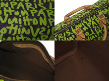 Load image into Gallery viewer, 極美品 LOUIS VUITTON ルイヴィトン スピーディ30 ハンドバッグ モノグラムグラフィティ M93706 グリーン 中古 4c075846
