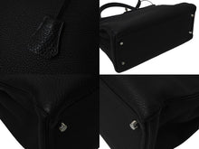 Load image into Gallery viewer, 新品同様 HERMES エルメス ケリー32 内縫い ブラック R刻印 トゴ シルバー金具 ハンドバッグ 2WAY 中古 4c075850