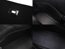 Load image into Gallery viewer, 新品同様 HERMES エルメス ケリー32 内縫い ブラック R刻印 トゴ シルバー金具 ハンドバッグ 2WAY 中古 4c075850