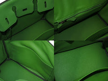 Load image into Gallery viewer, 新品未使用 HERMES エルメス バーキン25 ハンドバッグ W刻印 トゴ ヴェールユッカ シルバー金具 中古 4c075983