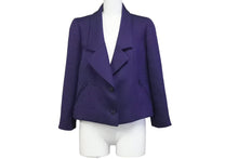 Load image into Gallery viewer, CHANEL シャネル 01P ヴィンテージ クロップドジャケット トップス スーツ ブレザー パープル P17322W02743 size36 中古 31003