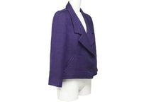 Load image into Gallery viewer, CHANEL シャネル 01P ヴィンテージ クロップドジャケット トップス スーツ ブレザー パープル P17322W02743 size36 中古 31003