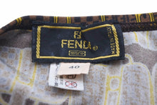 Load image into Gallery viewer, FENDI フェンディ ヴィンテージ 総柄 スイムウェア ズッカ柄 ベカンバッグ 水着 ブラウン ビキニ サイズ40 美品 中古 32705