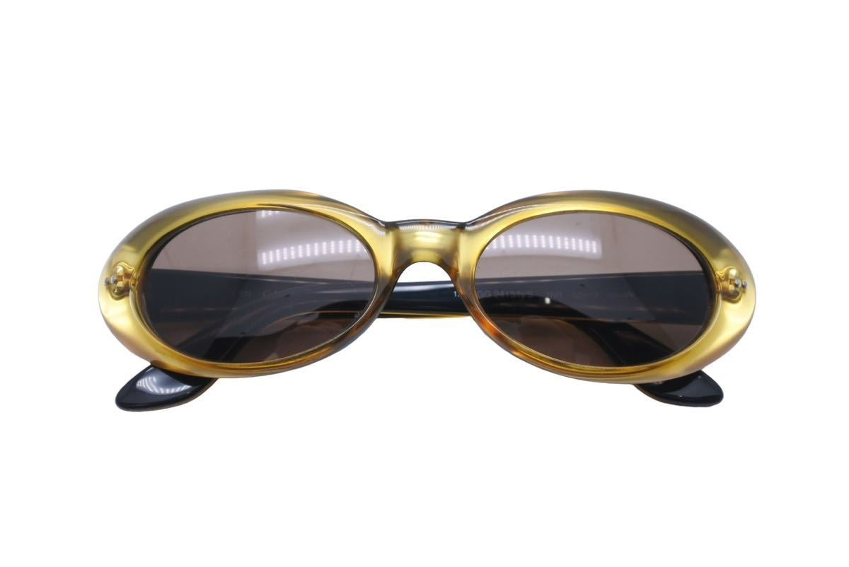 GUCCI グッチ ヴィンテージ サングラス メガネ 黒眼鏡 イエロー GG
