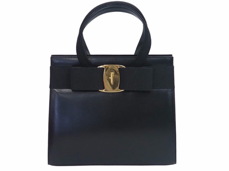 Ferragamo フェラガモ ハンドバッグ リザード型ヴァラリボン 保存袋付き brstring_gfr21o012753226