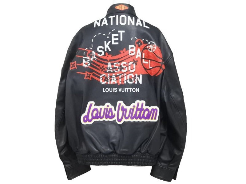 ジャケット/アウターlouisVuitton NBAロゴスレザーヒーロージャケット52