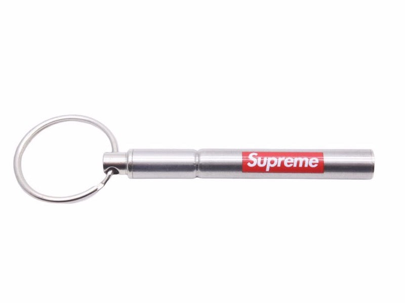 Supreme シュプリーム キーチェーン キーチャーム ボールペン True Utility Telepen Keychain 2017ss ロゴ シルバー 未使用 N39049