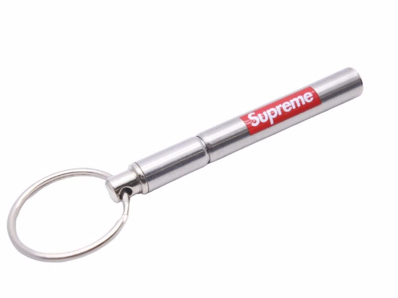 Supreme シュプリーム キーチェーン キーチャーム ボールペン True Utility Telepen Keychain 2017ss ロゴ シルバー 未使用 N39049