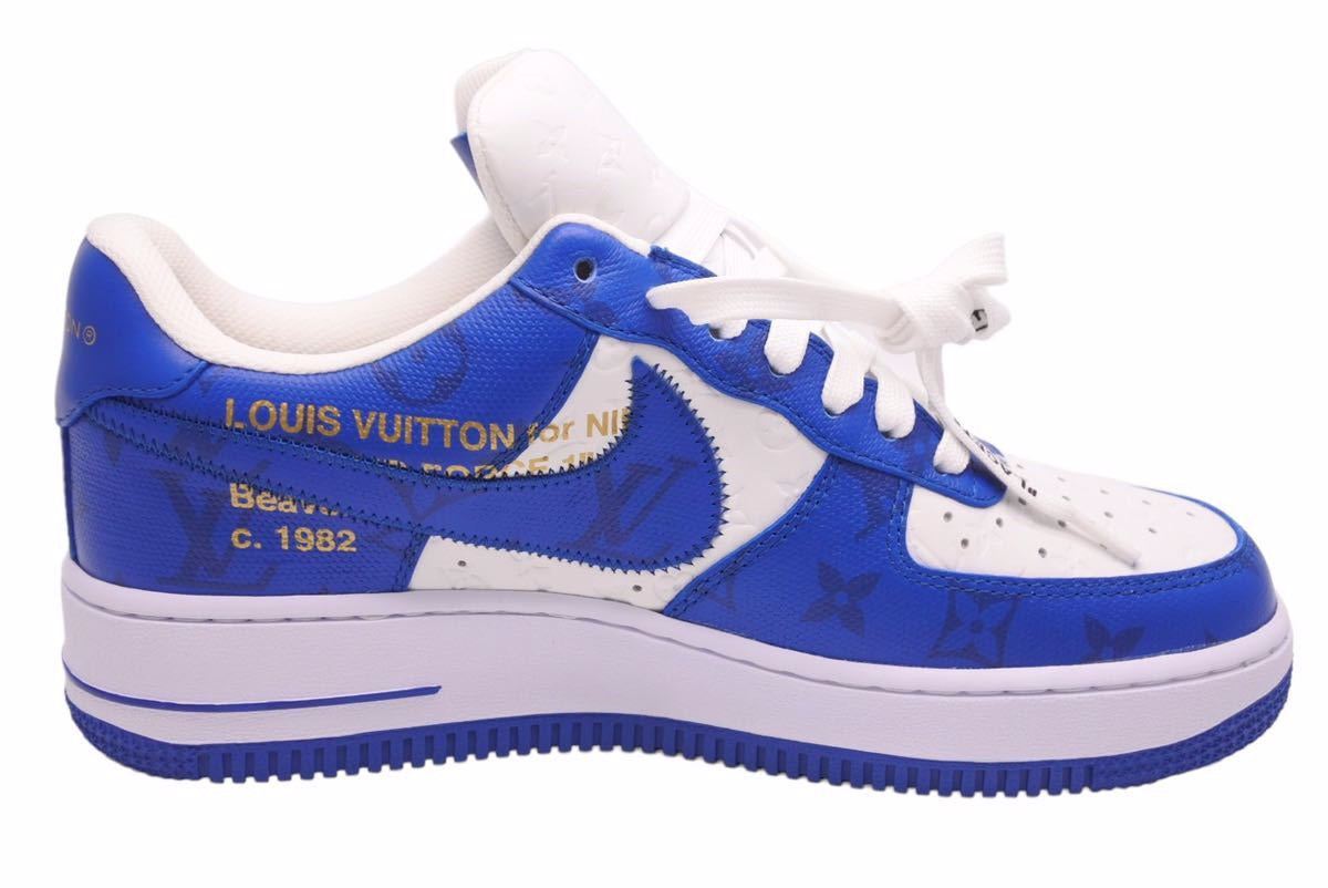 6US靴サイズLOUIS VUITTON ルイ・ヴィトン スニーカー ローカットスニーカー ホワイト×ブルー 6 42115
