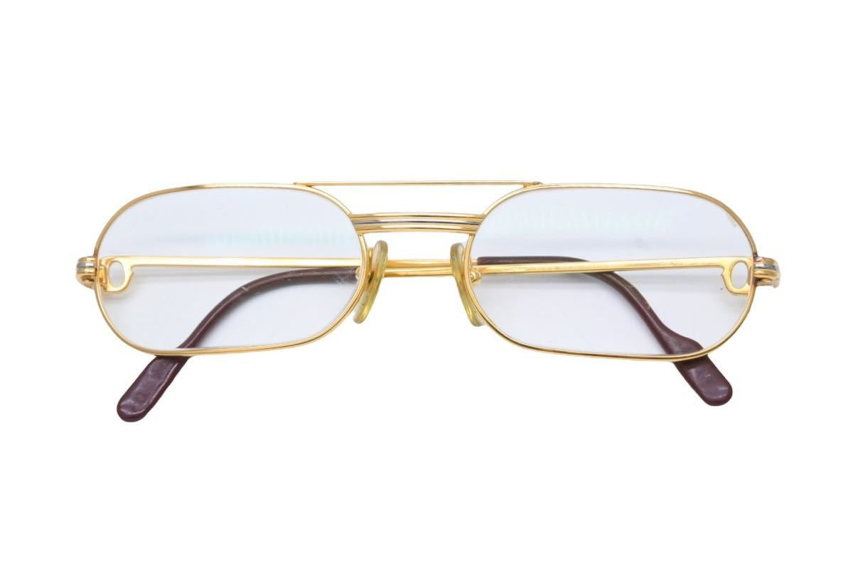 Cartier カルティエ メガネ ラウンド型 度あり C079708 GP ゴールド