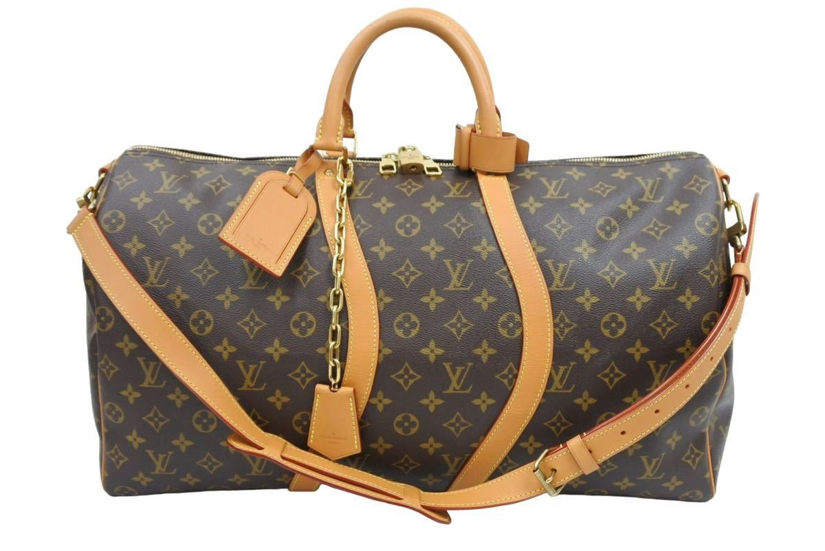 美品★LOUIS VUITTON キーポル・バンドリエール50 ショルダー付き