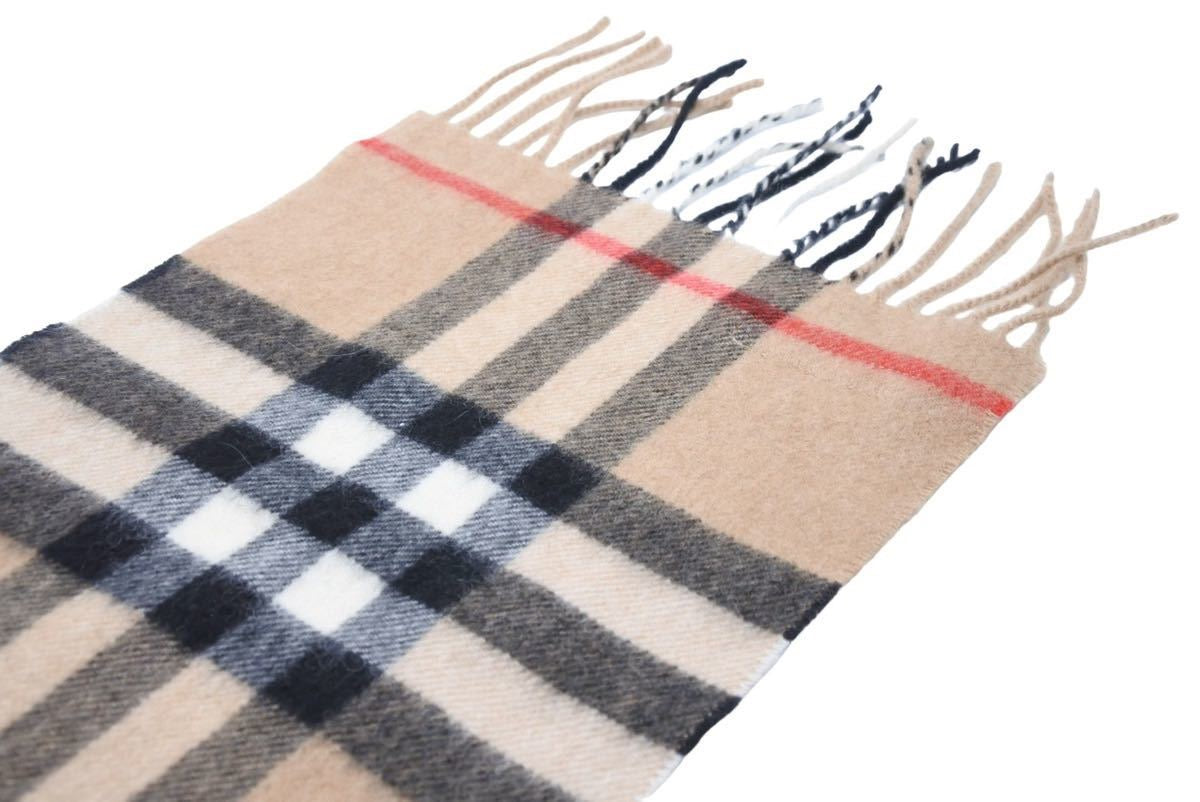 バーバリー　カシミヤマフラー　キッズ BURBERRY カシミヤ バーバリー キッズ マフラー レッド