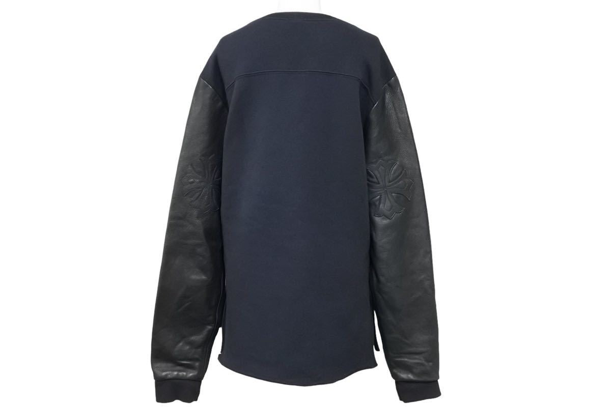 CHROME HEARTS クロムハーツ スウェットシャツ レザー 黒